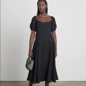 Black midi dress